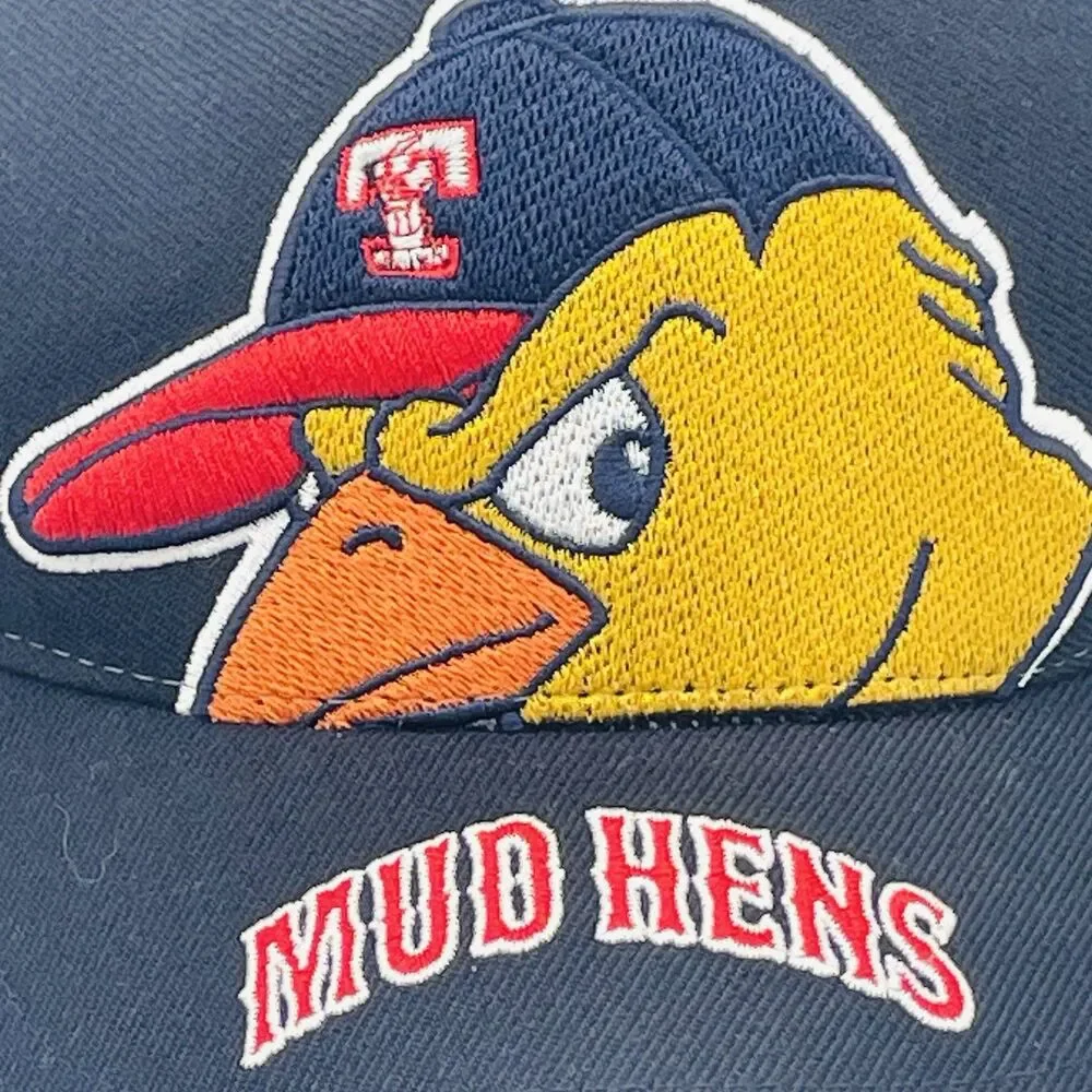 Vintage Toledo Mud Hens Big Logo Strapback Hat Cap Small Medium